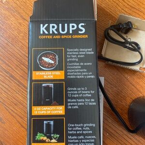 New KRUPS coffee and spice grinder